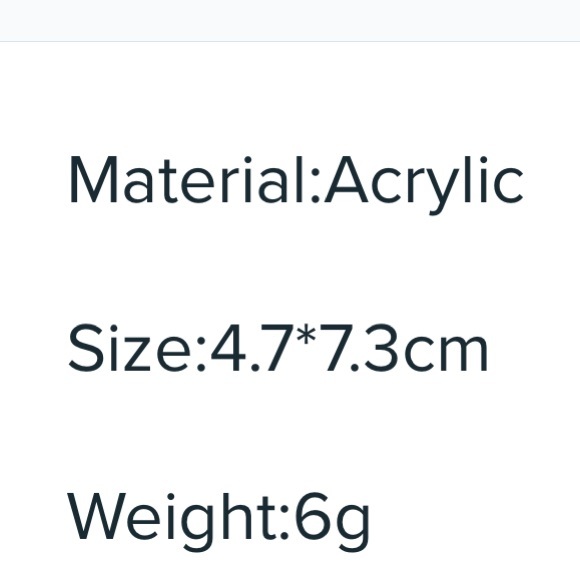 Acrylic Brown U-shaped Drop Earrings - Picture 2 of 2